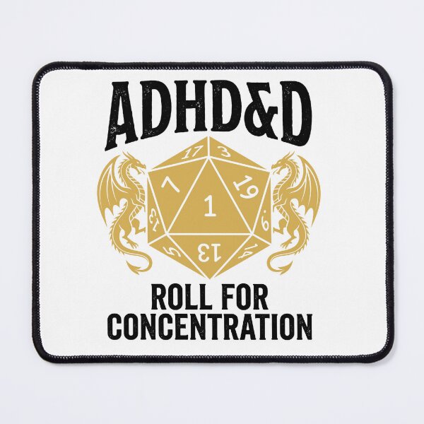Item preview, Adhd&d Roll For Concentration Dungeons Dragons Tabletop RPG Neurodivergent Gamer designed and sold by Doodleoub.