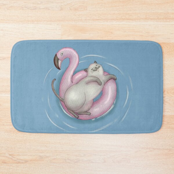 Item preview, Summer Cat on Flamingo  designed and sold by Denise, Denisn't.