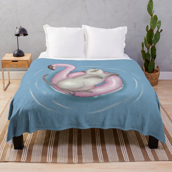 Item preview, Summer Cat on Flamingo designed and sold by Denise, Denisn't.