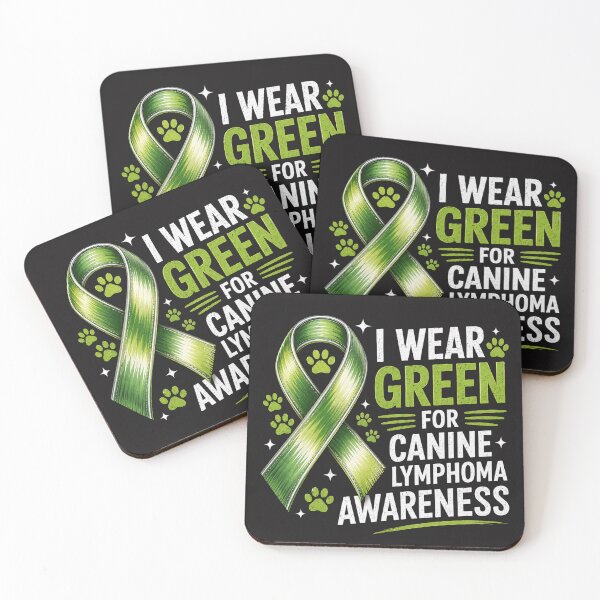 Item preview, I Wear Green for Canine Lymphoma Awareness | Dog Cancer Awareness Green Ribbon | Dog Mom & Dog Dad Support Gift designed and sold by Spring leafart.