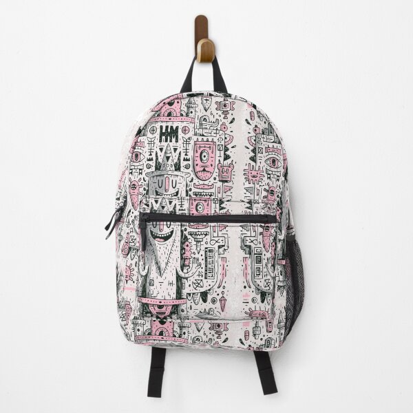 Item preview, Quirky Pink Doodle Wizard Castle Art designed and sold by Romgora.