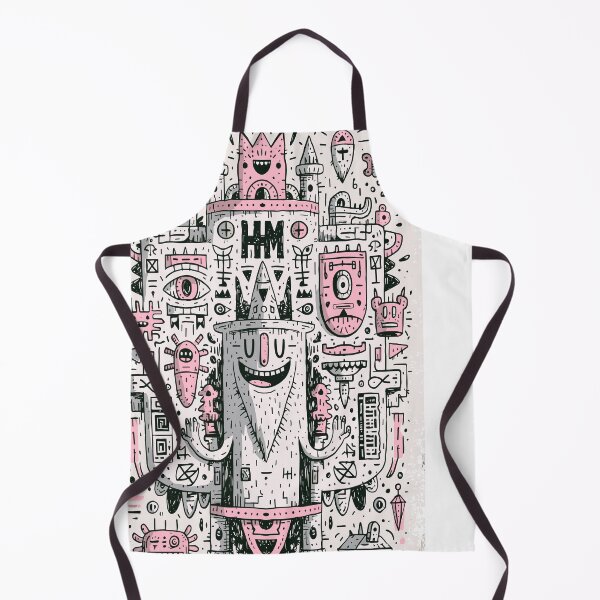 Item preview, Quirky Pink Doodle Wizard Castle Art designed and sold by Romgora.