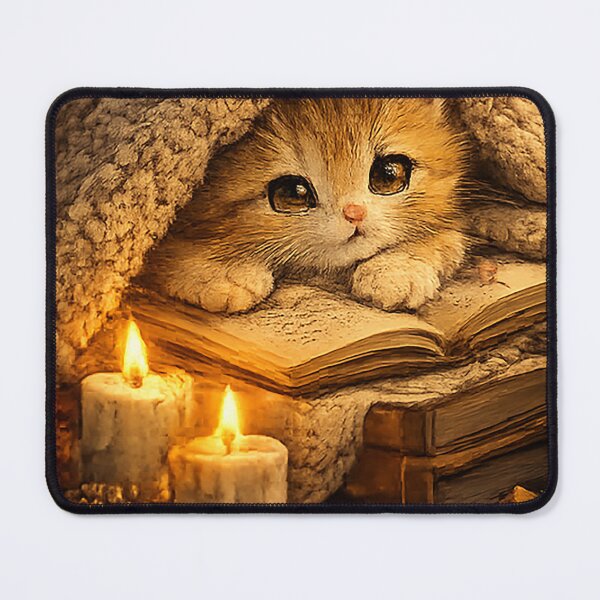 Item preview, Cute Book Lover Cat Under Blanket designed and sold by Sara-Ai.