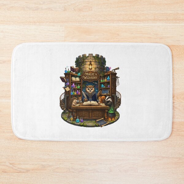 Item preview, Magic & Wizardry | Enchanted Wizard School | Owl Wizard | Fantasy Magic Study | Woodland Wizard Academy | Cottagecore Fantasy Art designed and sold by MrDev.
