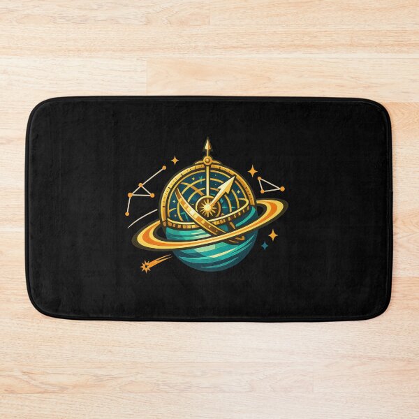 Item preview, Celestial Compass Ringed Planet Astronomy Art  designed and sold by Sketchlegacy.
