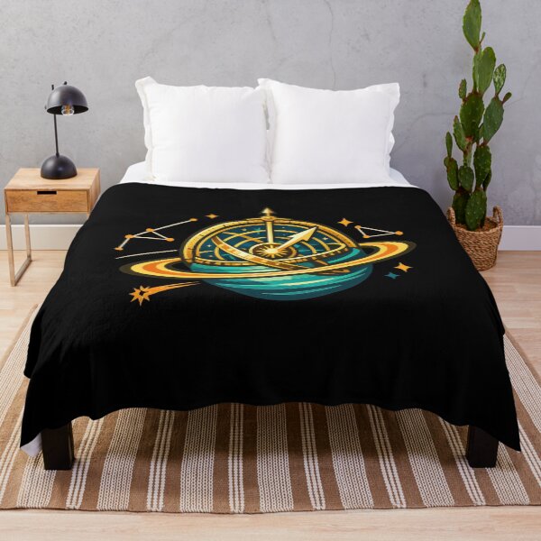 Item preview, Celestial Compass Ringed Planet Astronomy Art designed and sold by Sketchlegacy.