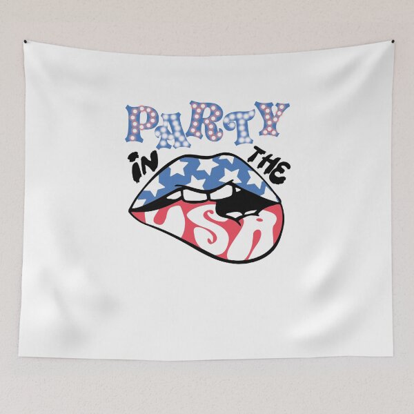 Item preview, Party In The USA Patriotic Lips Graphic designed and sold by The secret storage room.