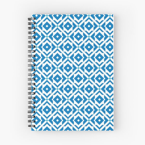 Item preview, Geometric Diamonds and Crosses in Pantone Brilliant Blue designed and sold by ilexdesigns.