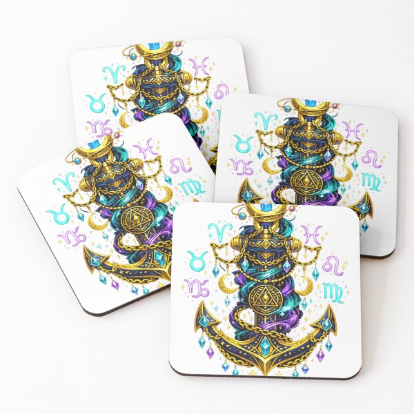 Item preview, Celestial Zodiac Anchor | Mystic Astrology Nautical Art | Cosmic Fantasy Design designed and sold by irfanshikh.