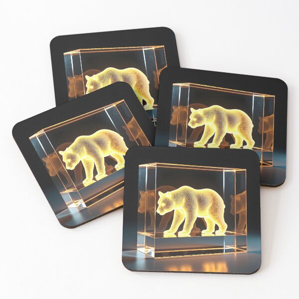 Item preview, The Bear Market Lenticular Sculpture: 3D Laser Etched Acrylic Layer Poster designed and sold by Creative-RE.