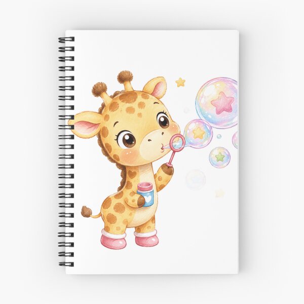 Item preview, Cute Baby Giraffe Blowing Bubbles designed and sold by ToonyTeez.