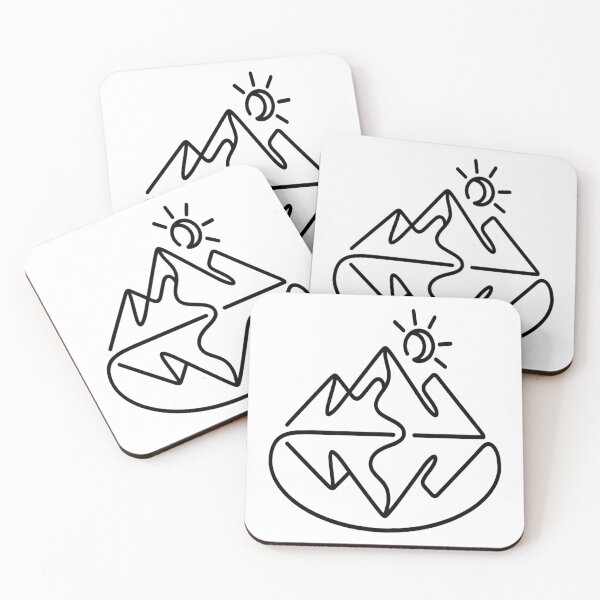 Item preview, Minimalist Line Art Mountain Reflection Tee-#MinimalistArt # designed and sold by mo-carnival.