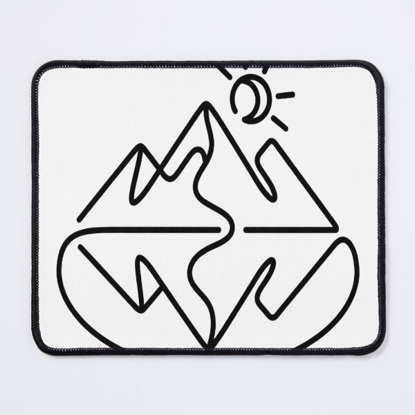Item preview, Minimalist Line Art Mountain Reflection Tee-#MinimalistArt # designed and sold by mo-carnival.