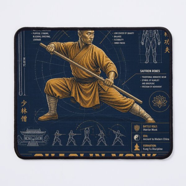 Item preview, Shaolin Monk Blueprint Art designed and sold by SunnyDesign82.