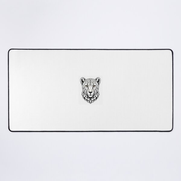 Item preview, Geometric Cheetah Head | Low Poly Wildlife Vector | Black & White Cheetah Sticker designed and sold by DesertInkArt.
