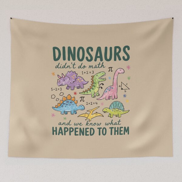 Item preview, Funny Dinosaurs Didn't Do Math Teacher Graphic STEM T-Shirt designed and sold by Cheliasbix.