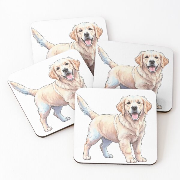 Item preview, Happy Golden Retriever Watercolor Puppy designed and sold by EmilMarkt.