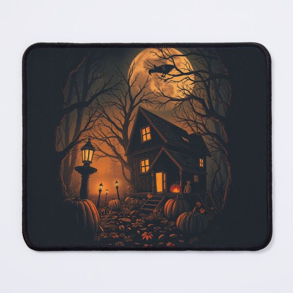 Item preview, Vintage Haunted Cabin Pumpkin Halloween designed and sold by ERODED SELF.