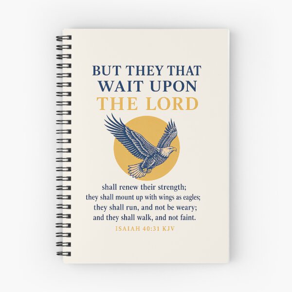 Item preview, They That Wait Upon the Lord Full Verse Isaiah 40:31 KJV Eagle Design designed and sold by FaithThroughEverySeason.