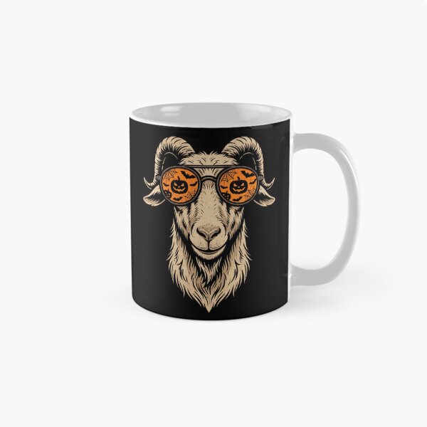 Item preview, Halloween Goat Pumpkin Glasses Funny Retro Farmer Gift Idea designed and sold by Anime-Nomad.