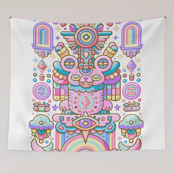 Item preview, Mystical Digital Creature Pastel Rainbow World designed and sold by Romgora.