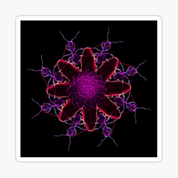 Multi bug circle Sticker