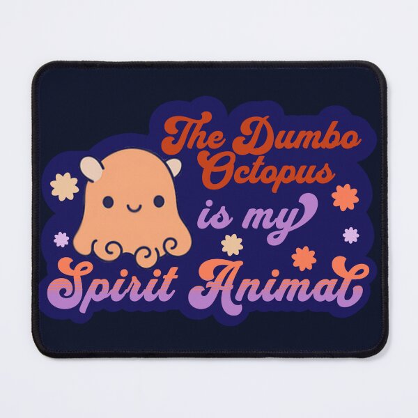 Item preview, The Dumbo Octopus is my Spirit Animal Retro Groovy Deep Blue designed and sold by glowvim.