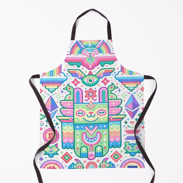 Item preview, Whimsical Crypto Totem Spirit Rainbow Art designed and sold by Romgora.