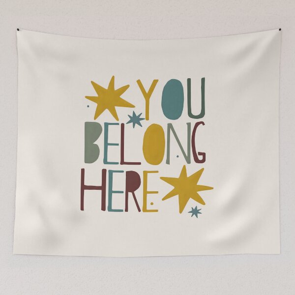 Item preview, You Belong Here Positive Classroom Welcome Teacher Comfort Colors T-Shirt designed and sold by Cheliasbix.