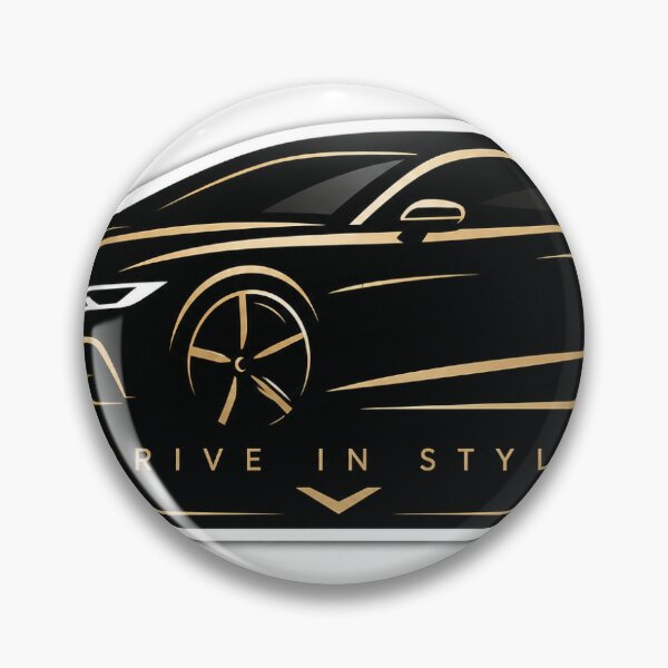 Item preview, Drive In Style Black Gold Sports Car Decal designed and sold by AuraAuto.
