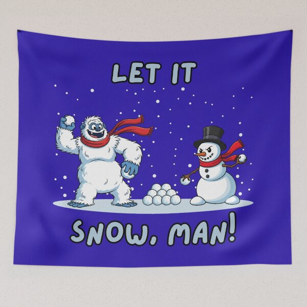 Item preview, Abominable Snowman Snowball Fight - Let It Snow Man designed and sold by Marlette LLC.