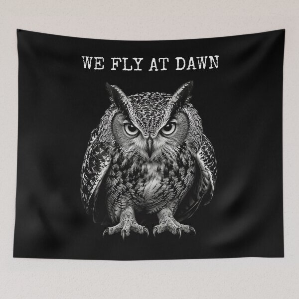 Item preview, Halloween We Fly At Dawn Spooky Owl Bird Lover designed and sold by Anime-Nomad.