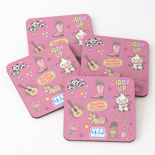 Item preview, Cowgirl Pastel Seamless Pattern Collage designed and sold by HowToCanadian.