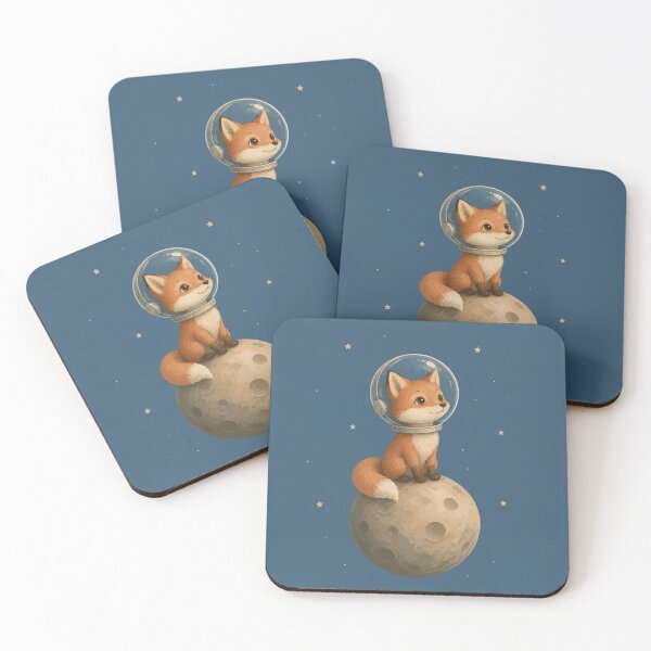 Item preview, Cute Astronaut Fox on the Moon designed and sold by Orivane Shop.
