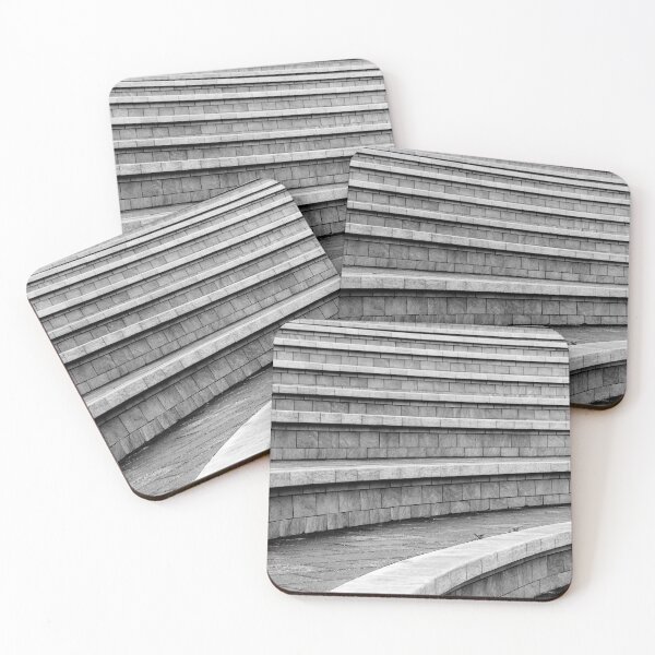Item preview, Empty Curved Stone Steps Of An Outdoor Amphitheater In Monochrome Showing Repetition And Texture designed and sold by Nmallia.