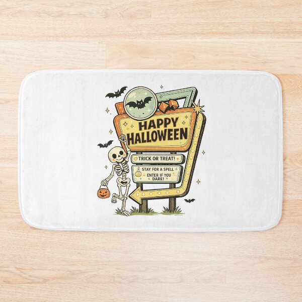Item preview, Happy Halloween Retro Neon Sign Skeleton Graphic designed and sold by The secret storage room.