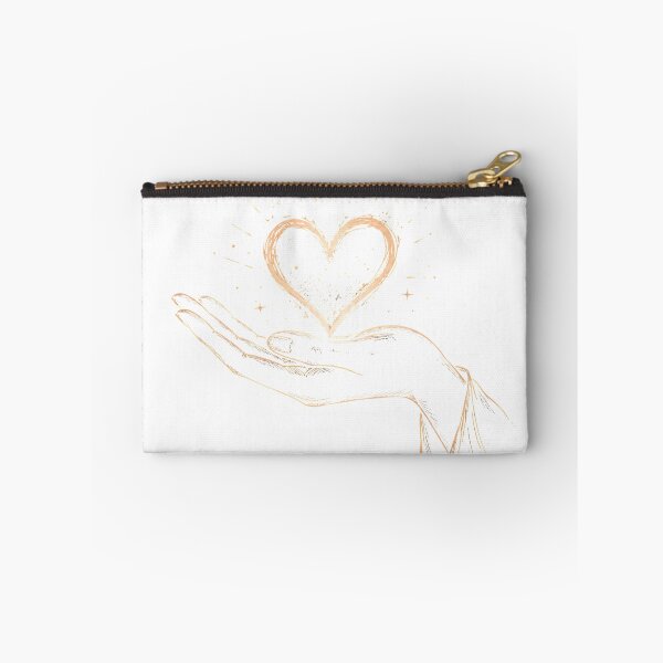 Item preview, Heart of Light | Minimalist Hand Holding Glowing Heart Design designed and sold by CalmMandala.