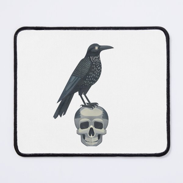 Item preview, Scandinavian Folk Art, Raven Standing On a Skull designed and sold by xiao xuans.
