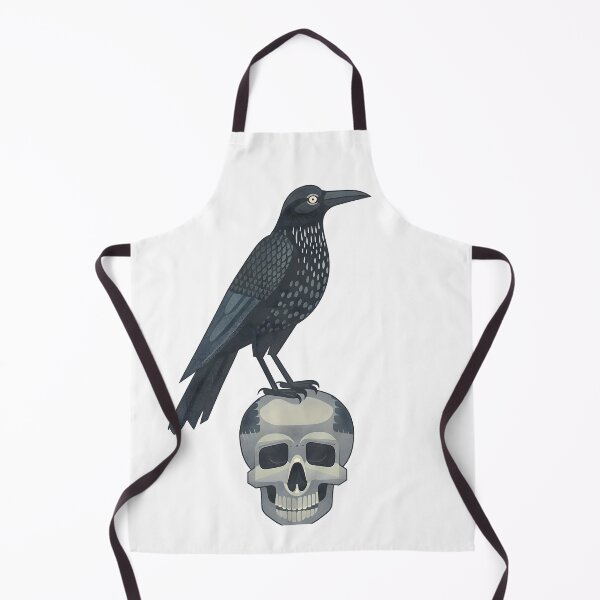 Item preview, Scandinavian Folk Art, Raven Standing On a Skull designed and sold by xiao xuans.