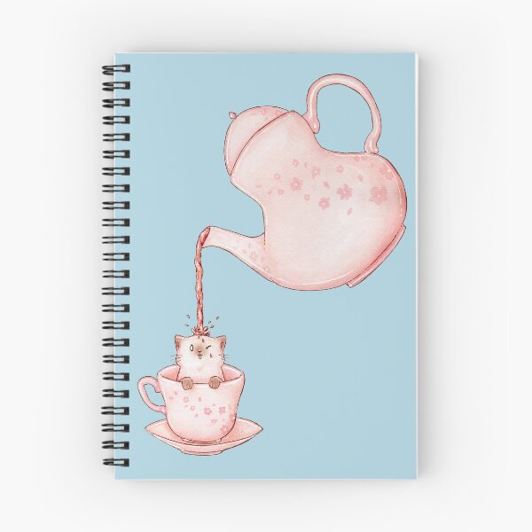 Item preview, Cat in a tea mug with teapot pouring tea designed and sold by Denise, Denisn't.