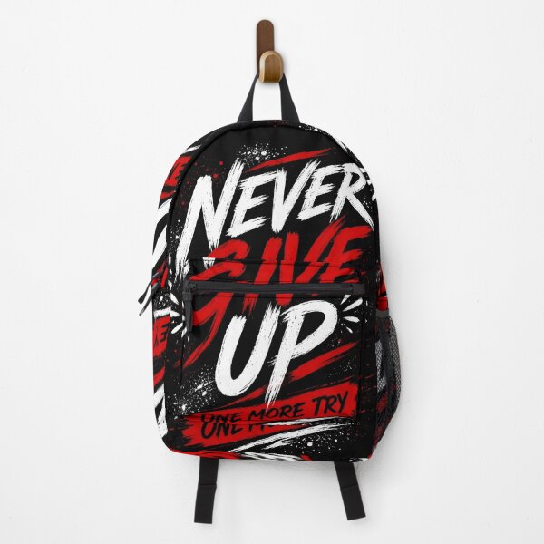 Item preview, Never Give Up – One More Try | Motivational Typography T-Shirt Design | Grunge Brush Lettering | Inspirational Quote Art designed and sold by TheAllInStore.