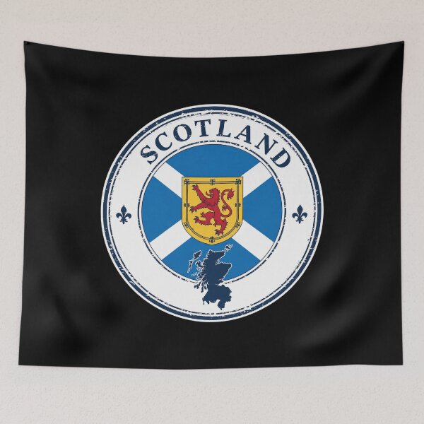 Item preview, Scotland Grunge Stamp - Scottish Flag Lion Rampant Heritage Design designed and sold by jeshands.