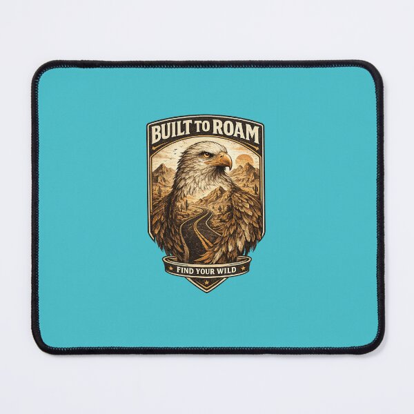 Item preview, Built to Roam Eagle Desert Mountain Vintage Adventure T-Shirt designed and sold by PrintoraDesign.