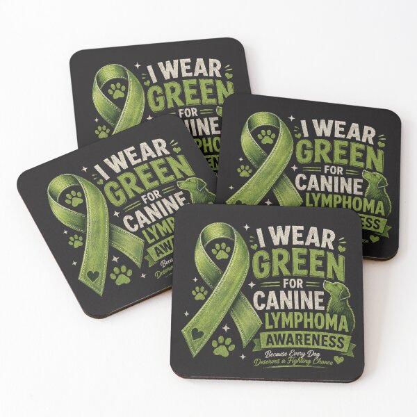 Item preview, I Wear Green for Canine Lymphoma Awareness | Dog Cancer Awareness Green Ribbon | Dog Mom & Dog Dad Support Gift designed and sold by Spring leafart.