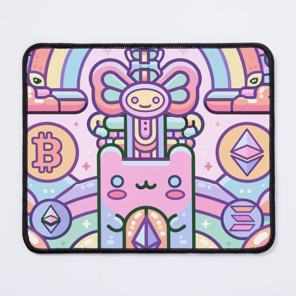 Item preview, Kawaii Crypto Cat Rainbow Dreams designed and sold by Romgora.