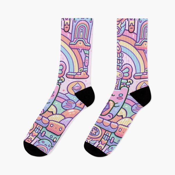Item preview, Kawaii Crypto Cat Rainbow Dreams designed and sold by Romgora.