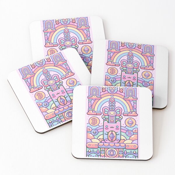 Item preview, Kawaii Crypto Cat Rainbow Dreams designed and sold by Romgora.