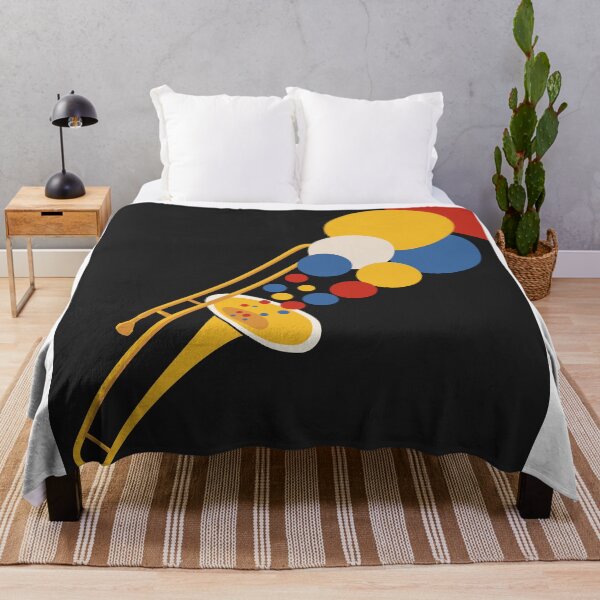 Item preview, Colorful Abstract Trombone Art | Bauhaus Jazz Print | Mid-Century Modern Music Print | Geometric Brass Instrument Decor designed and sold by Studio pod Burom.