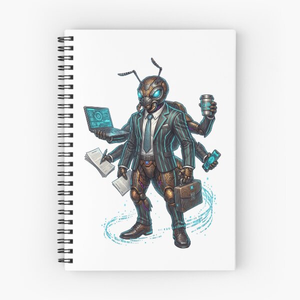 Item preview, Cyber Ant Office Worker — Biomechanical Business Art designed and sold by CalmFrameArt.