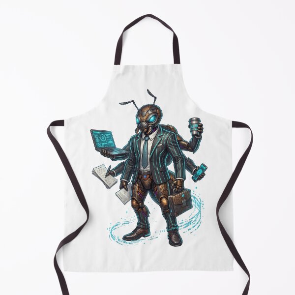 Item preview, Cyber Ant Office Worker — Biomechanical Business Art designed and sold by CalmFrameArt.
